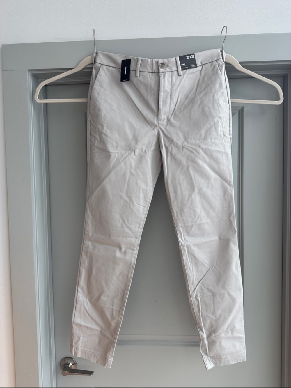 Express Men's Skinny Chinos - Light Gray